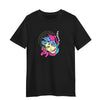 Evil Anime Boy With Three Eyes Japanese Yokai Funny Adult Unisex Black T-shirt