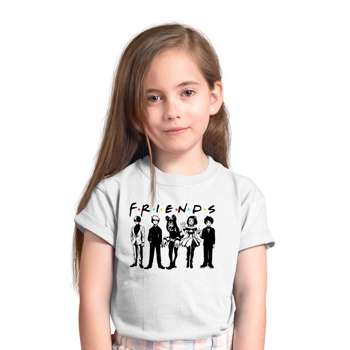 Friends My Hero Academia Japanese Anime Manga White T-shirt for Kids