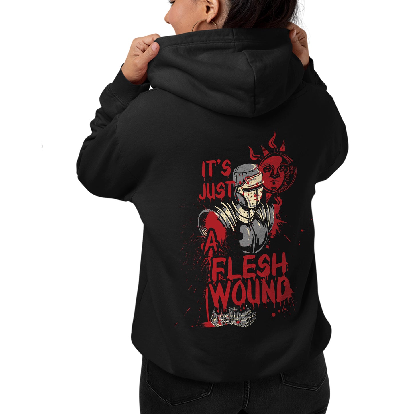 It's Just A Flesh Wound Monty Python Hoodie