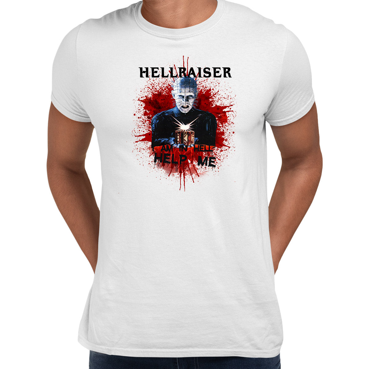 Hellraiser Horror Movie White T-shirtPerfect Gift Tee