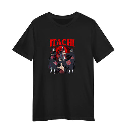 Itachi Uchiha Naruto Japanese Manga Anime Series Graphic Art Adult Unisex Black T-shirt