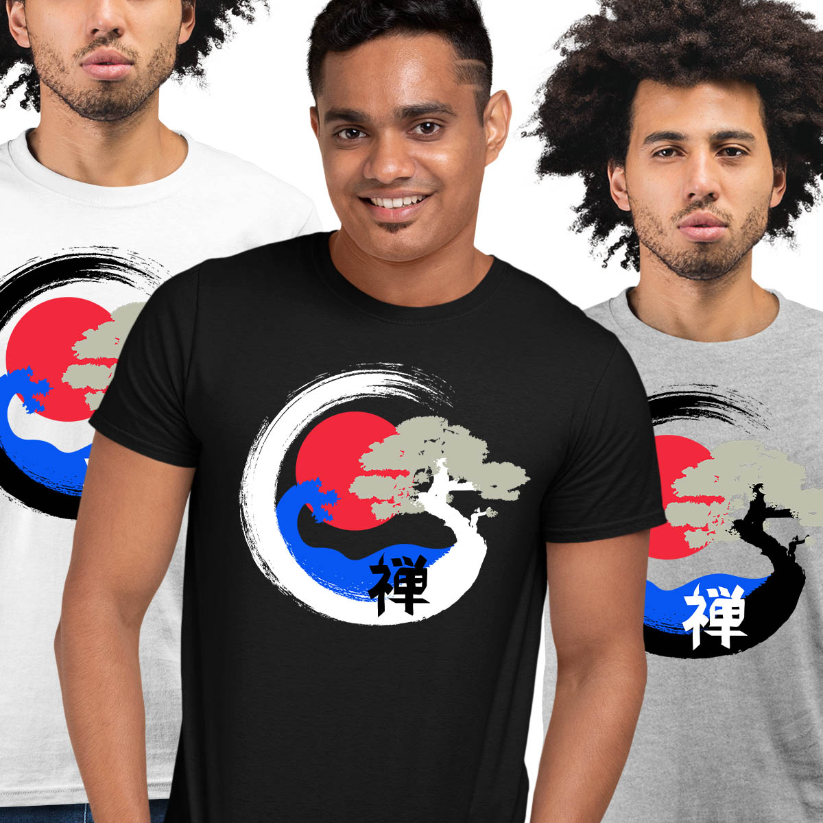 Japanese Zen Bonsai Tree Graphic Art Gift Adult Unisex T-shirt