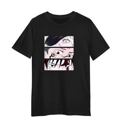 Jujutsu Kaisen Kawaii Satoru Gojo Yuji Itadori Sukuna Eyes Adult Unisex Black T-shirt