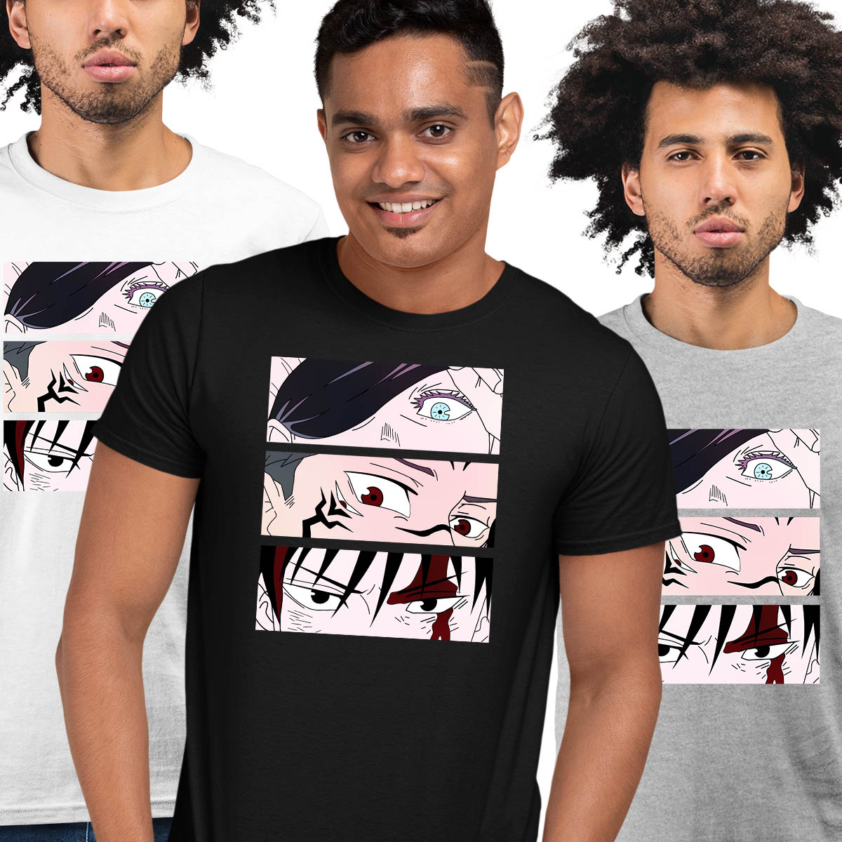 Jujutsu Kaisen Kawaii Satoru Gojo Yuji Itadori Sukuna Eyes Adult Unisex T-shirt