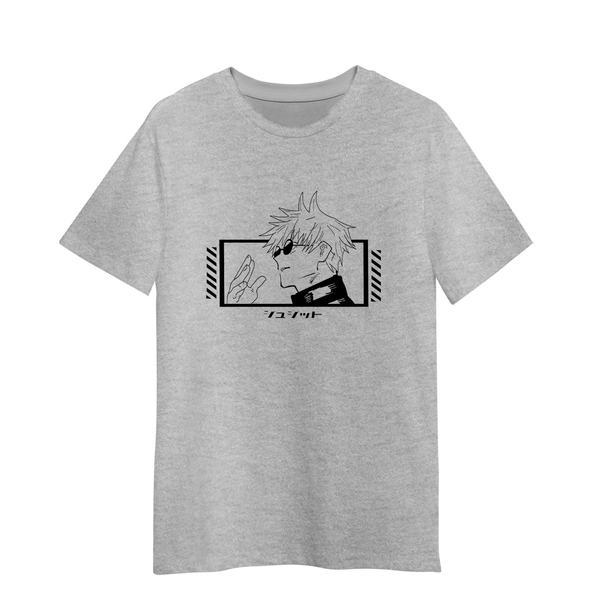 Jujutsu Kaisen Satoru Gojo Anime Manga Fans Adult Unisex Grey T-shirt