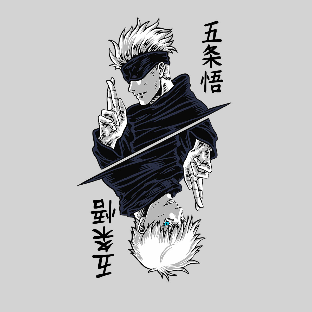 Jujutsu Kaisen Satoru Gojo Art  Lover Anime Manga T-shirt for Kids