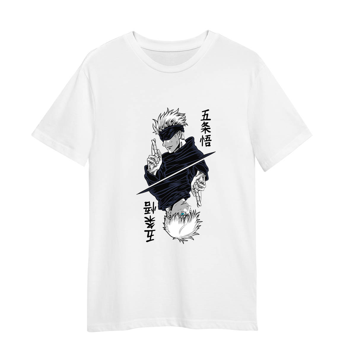 Jujutsu Kaisen Satoru Gojo Art Anime Manga Lover Fans Adult Unisex White T-shirt