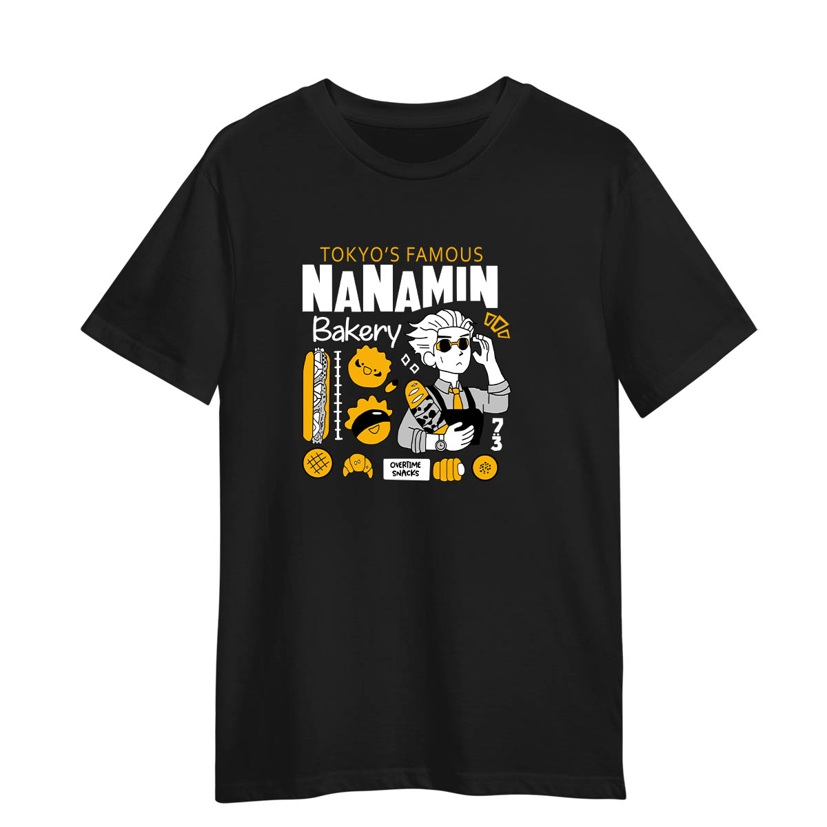 Jujutsu Kaisen Tokyo's Famous Nanamin Bakery Adult Unisex Black T-shirt