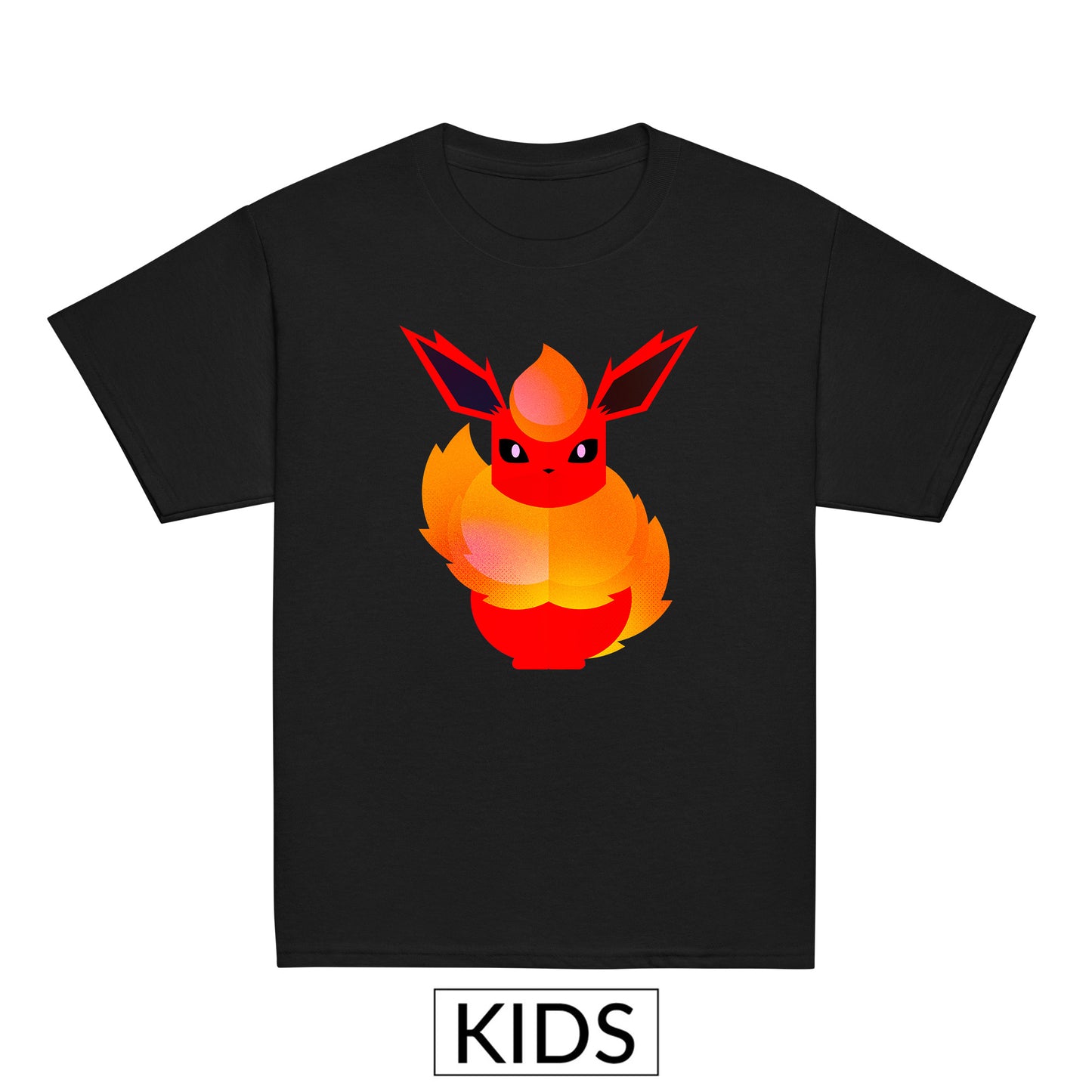 Kids Flareon Pokemon Stylised T-shirt