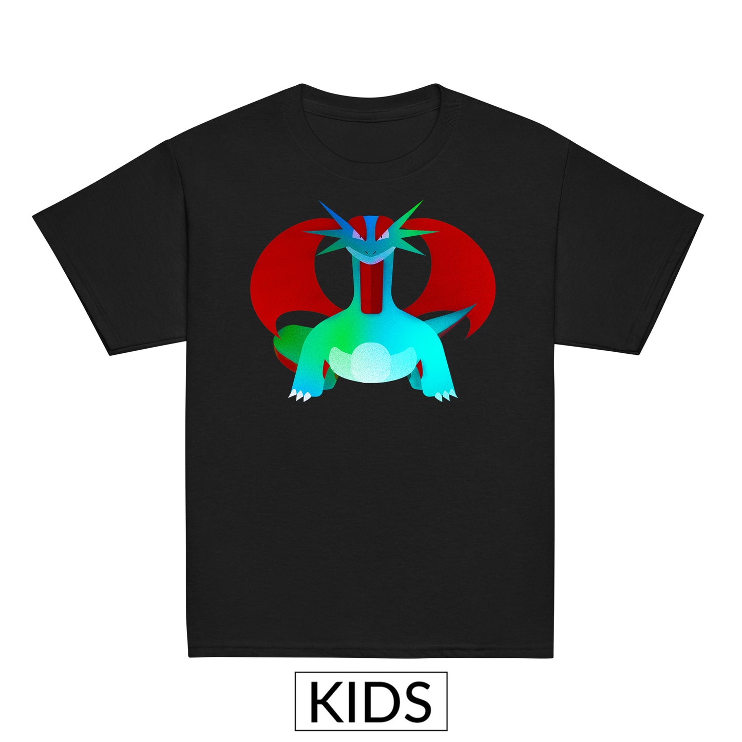 Kids Salamence Pokemon Stylised T-shirt