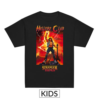 Kids Eddie Munson Hellfire Club Guitar Power Stranger Things T-shirt