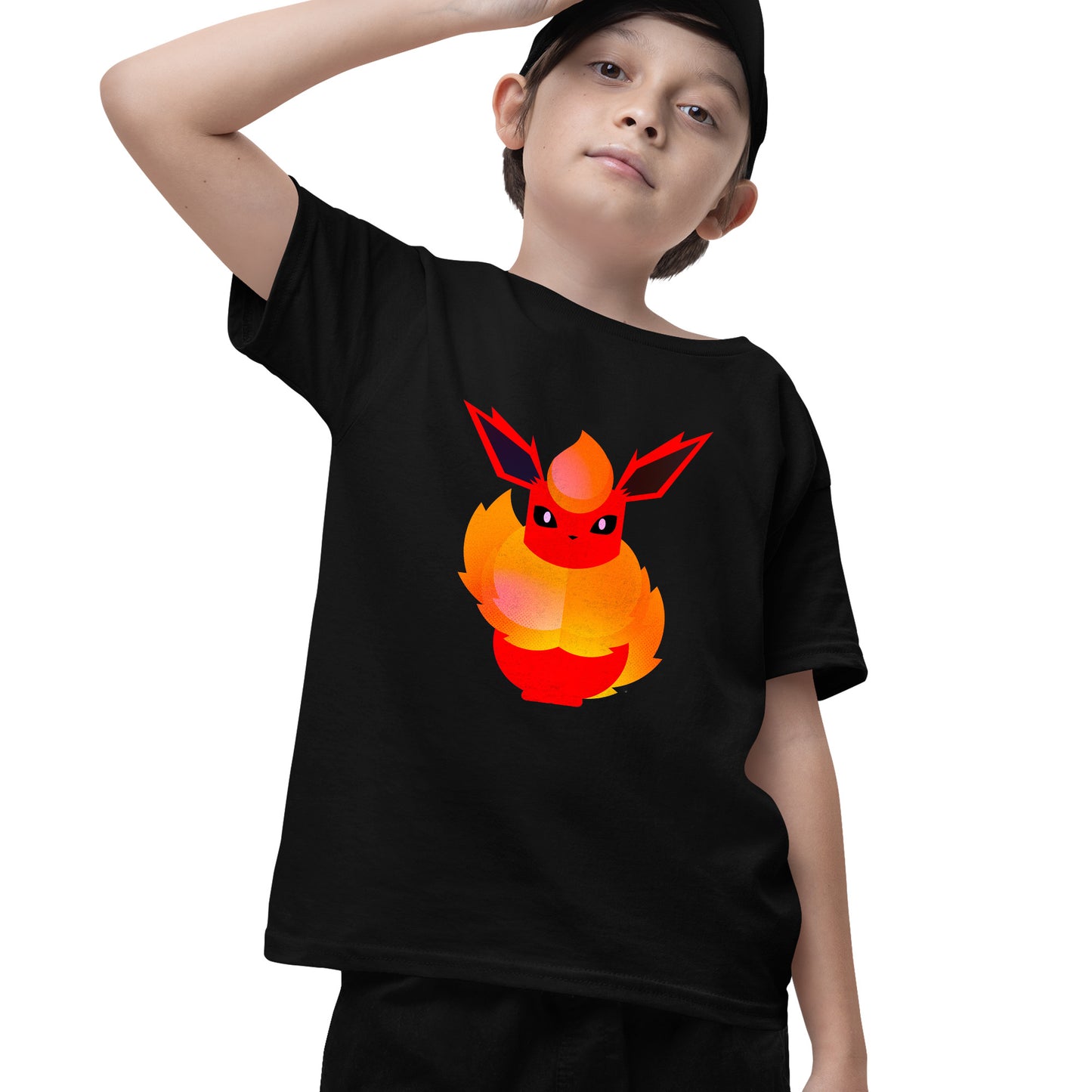 Kids Flareon Pokemon Stylised T-shirt