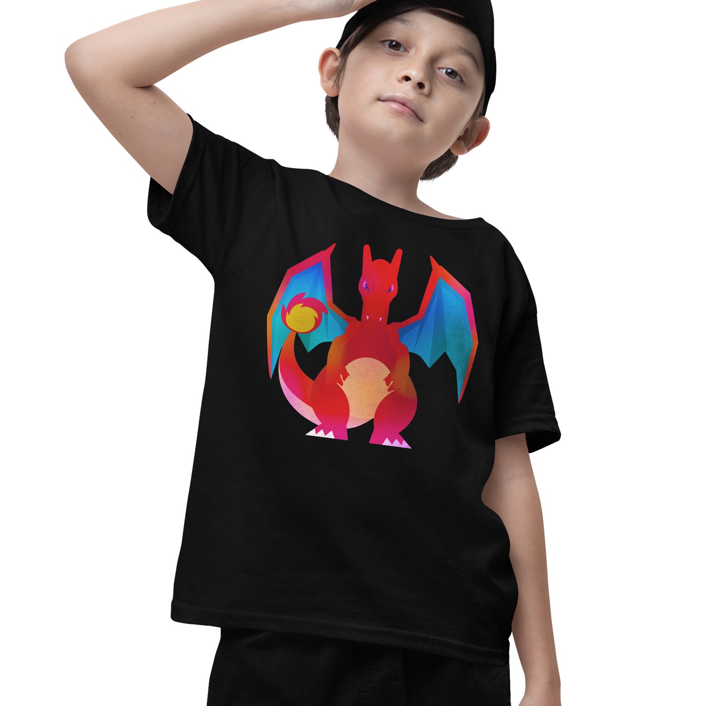 Kids Charizard Pokemon Stylised T-shirt