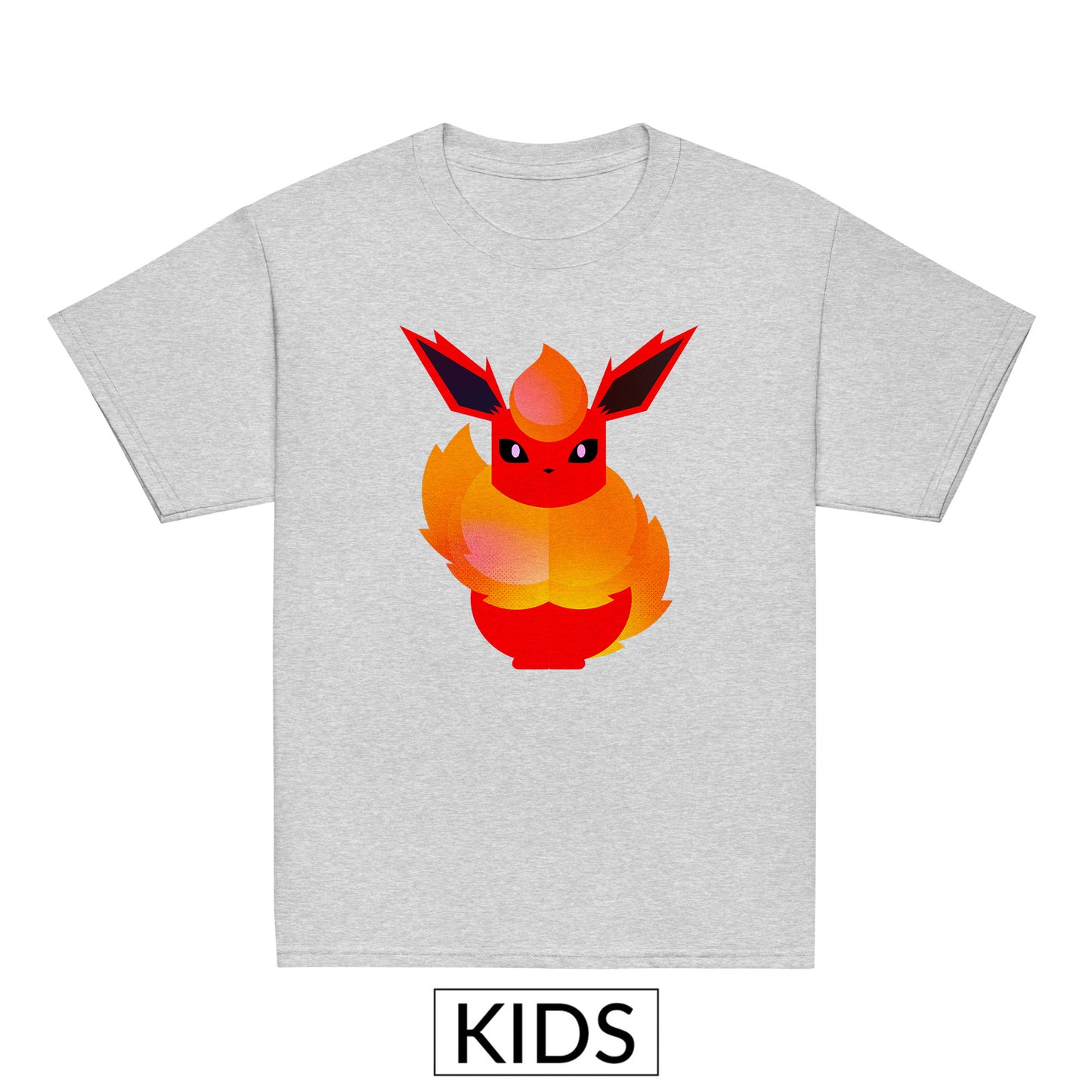 Kids Flareon Pokemon Stylised T-shirt
