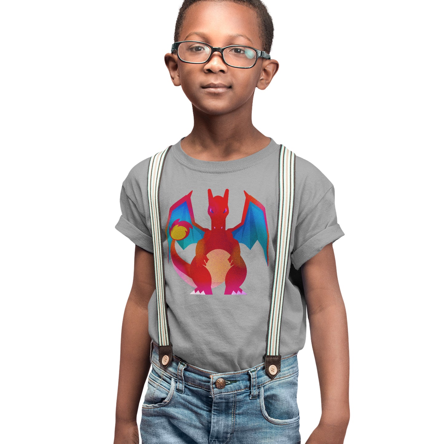 Kids Charizard Pokemon Stylised T-shirt
