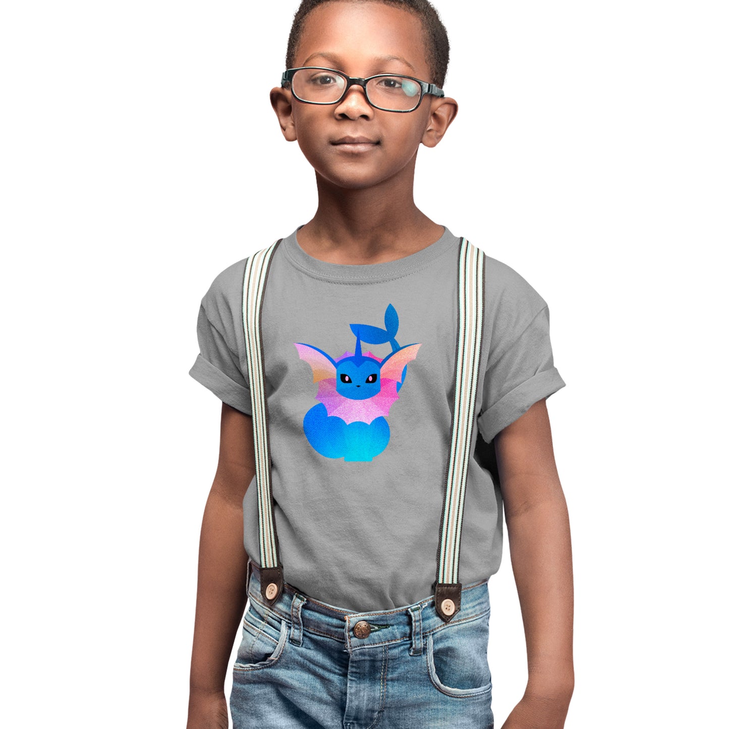 Kids Vaporeon Pokemon Stylised T-shirt