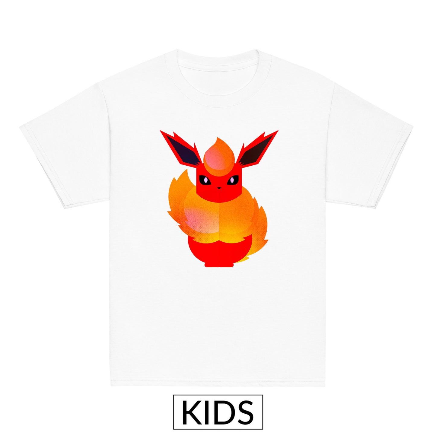 Kids Flareon Pokemon Stylised T-shirt