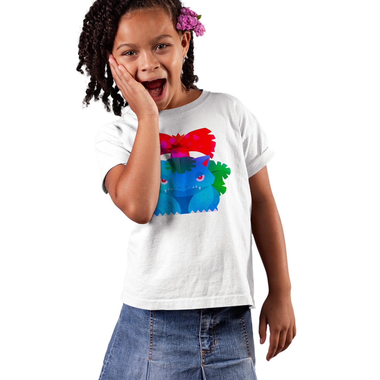 Kids Venusaur Pokemon Stylised T-shirt