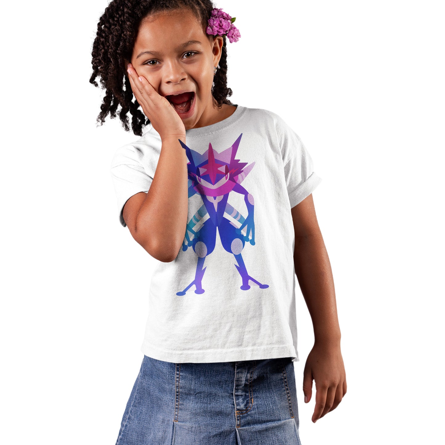 Kids Greninja Pokemon Stylised T-shirt