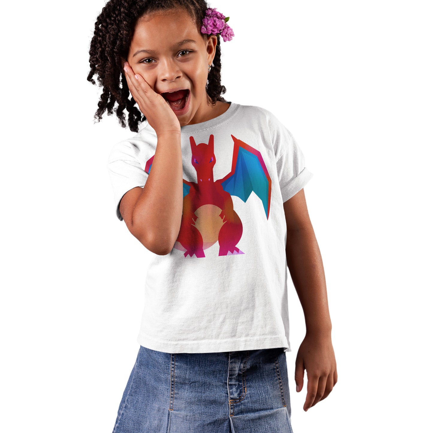 Kids Charizard Pokemon Stylised T-shirt