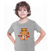 Kyojuro Rengoku Pokemon Charmander Demon Slayer Manga Anime Grey T-shirt for Kids