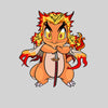 Kyojuro Rengoku Pokemon Charmander Demon Slayer Manga Anime T-shirt for Kids