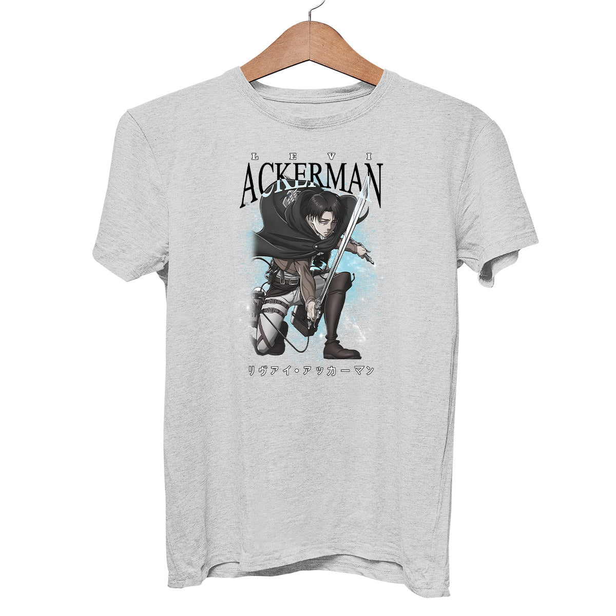Levi Ackerman Manga AOT Attack On Titan Anime Gift Adult Unisex Grey T-shirt