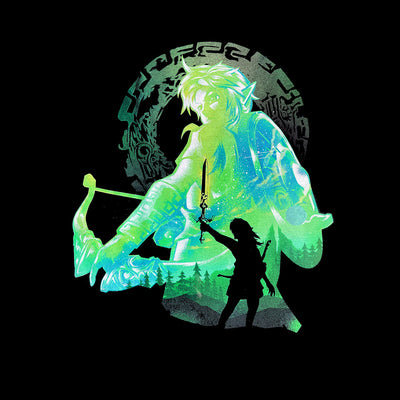 Link's Adventure Legend of Zelda Black T-shirt