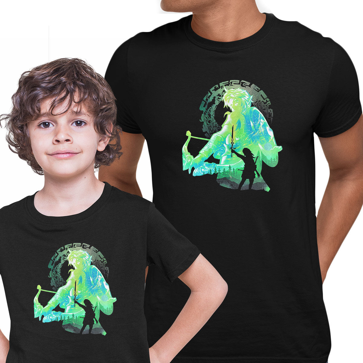 Link's Adventure Legend of Zelda Black T-shirt