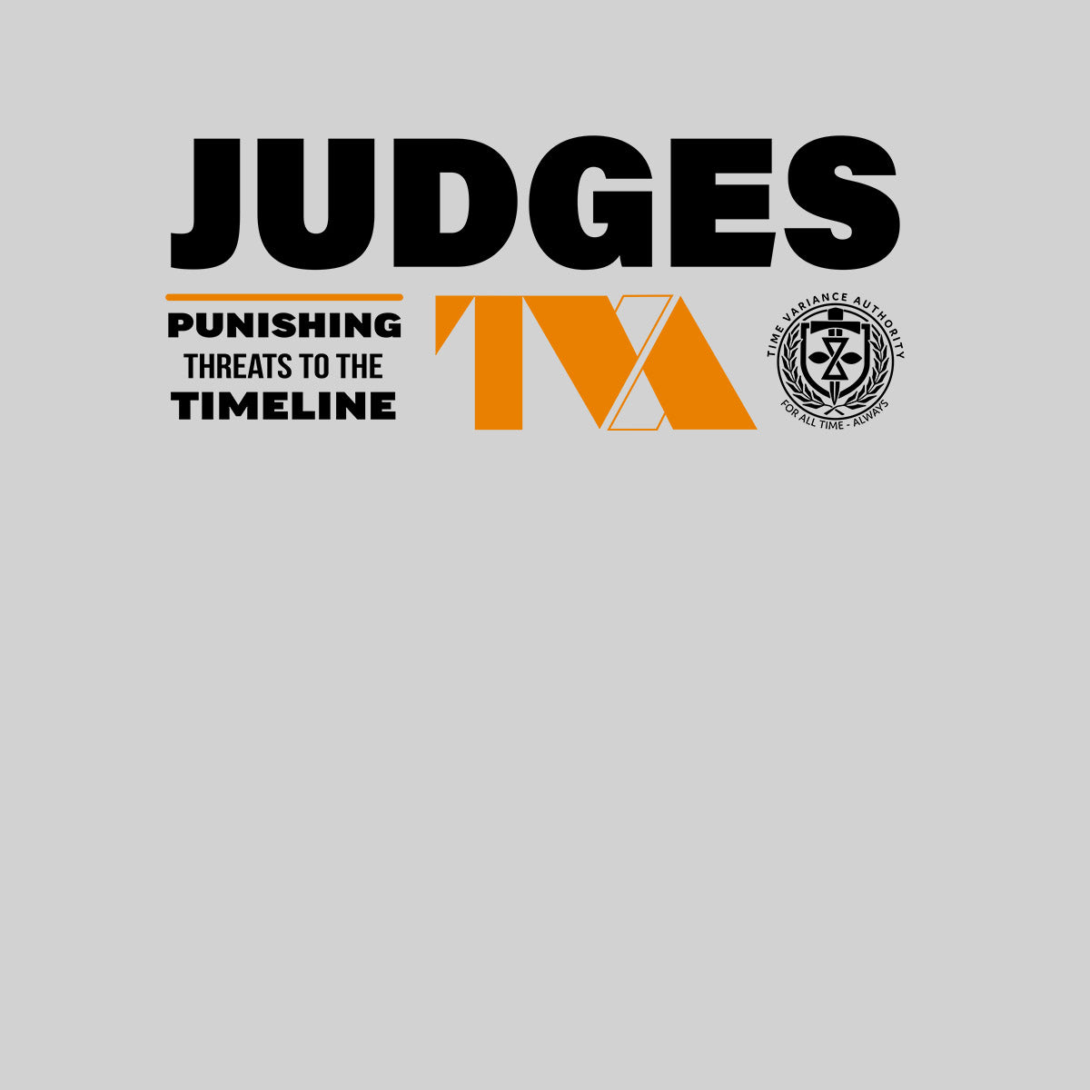 Loki 2 Judges Black T-shirt Punishing Threads to the timeline 
