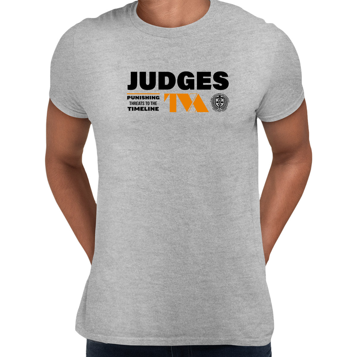 Loki 2 Judges Grey T-shirt Punishing Threads to the timeline 