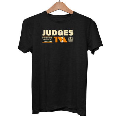 Loki 2 Judges Black T-shirt Punishing Threads to the timeline 