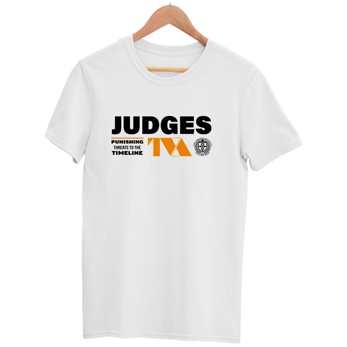 Loki 2 Judges White T-shirt Punishing Threads to the timeline 