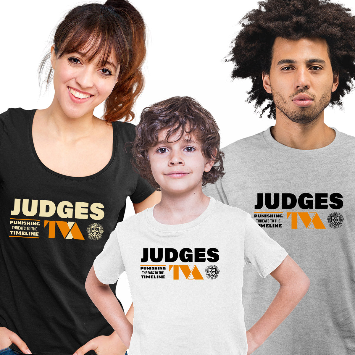 Loki 2 Judges Black T-shirt Punishing Threads to the timeline 
