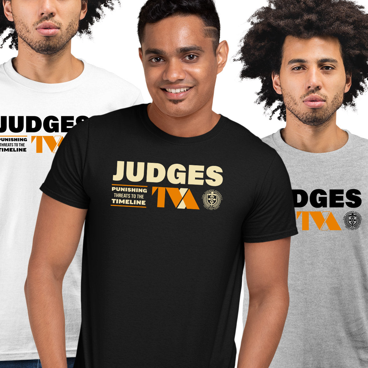 Loki 2 Judges Black T-shirt Punishing Threads to the timeline 