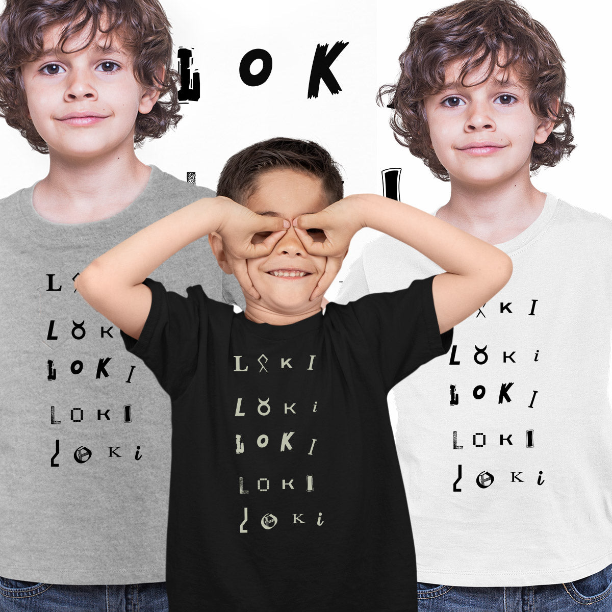 Loki TVA 2 Emblem Black T-shirt Tom Hiddleston Sylvie for Kids
