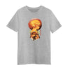 Zenitsu Demon Slayer Graphic Art Kimetsu no Yaiba Japanese Anime Manga Adult Unisex Grey T-shirt