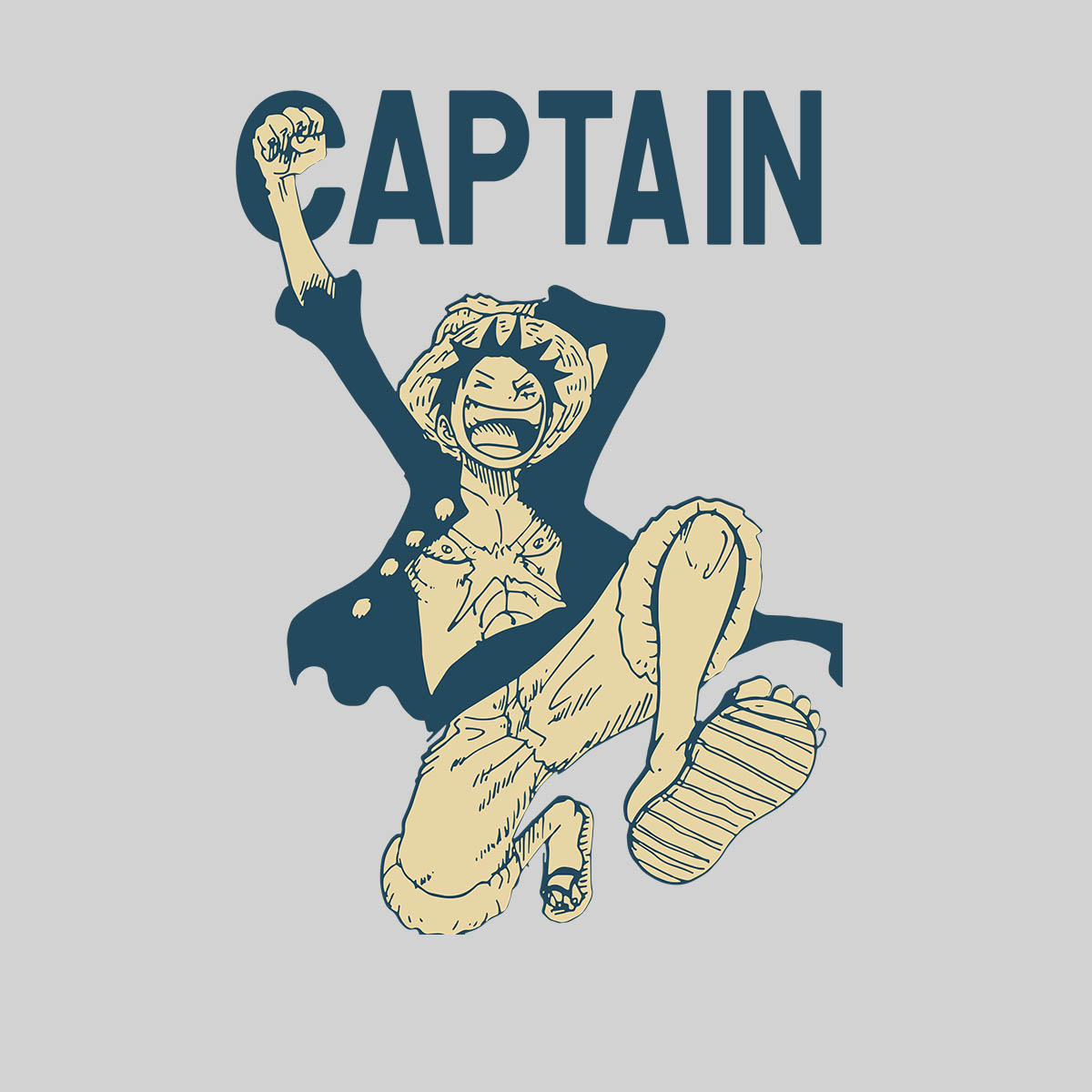 Monkey D. Luffy Captain Anime Manga Japanese  T-shirt for Kids