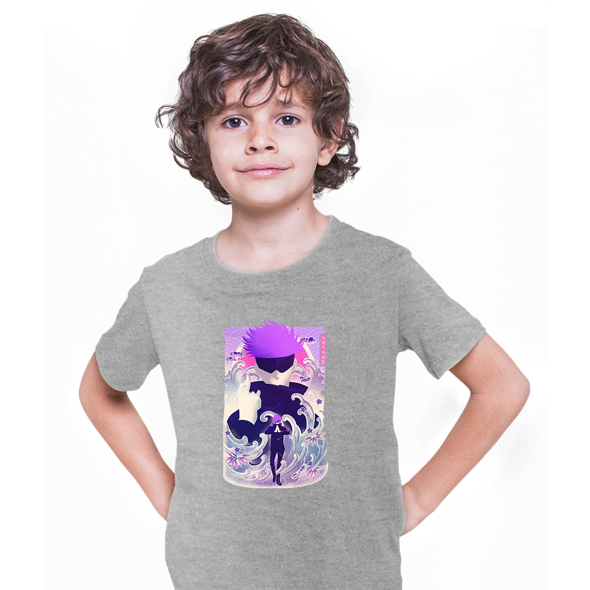 Musha Satoru Jujutsu Kaisen Gojo Satoru Graphic Art Anime Manga T-shirt for Kids
