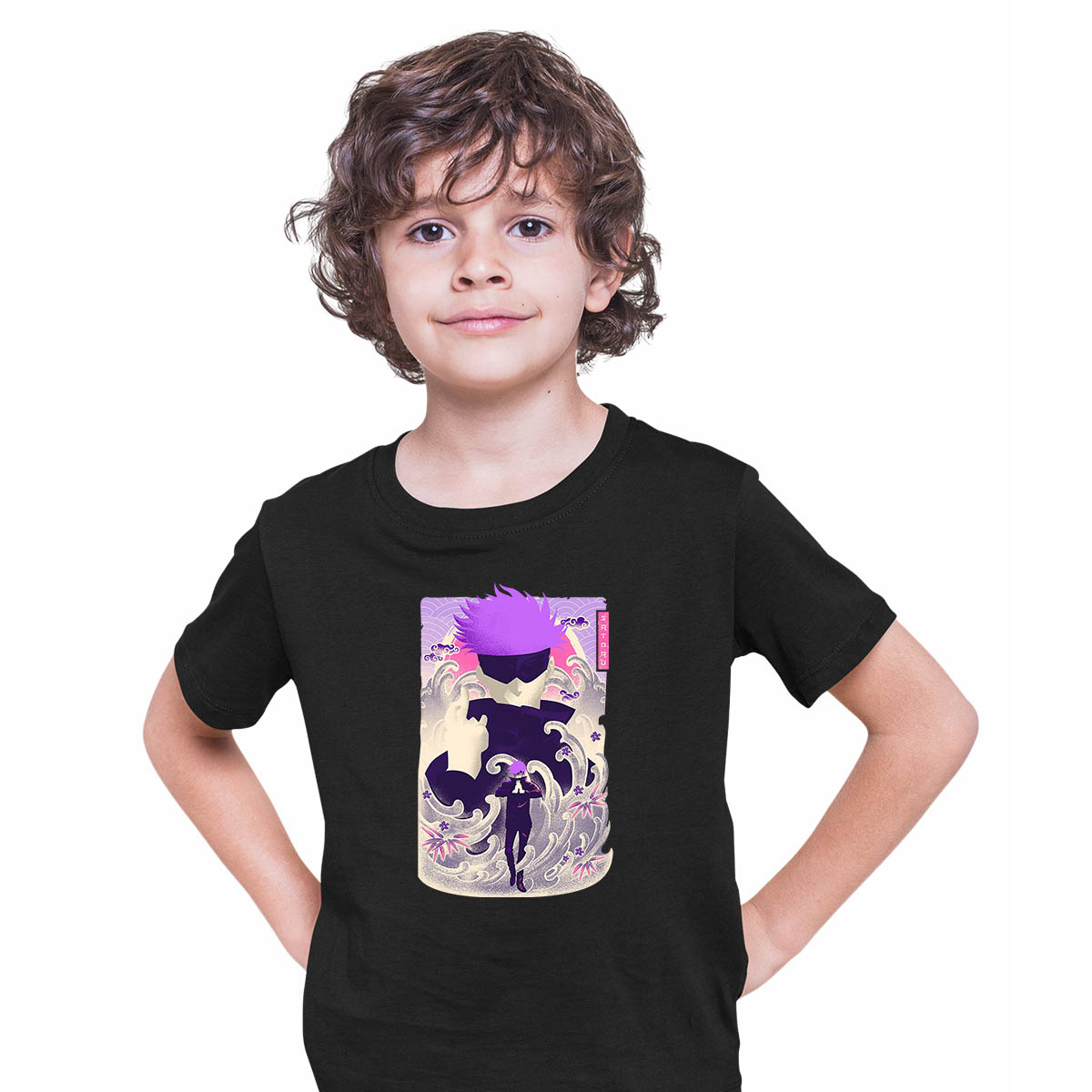 Musha Satoru Jujutsu Kaisen Gojo Satoru Graphic Art Anime Manga T-shirt for Kids