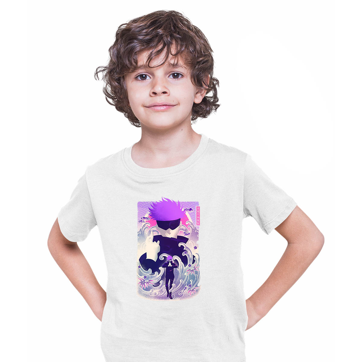 Musha Satoru Jujutsu Kaisen Gojo Satoru Graphic Art Anime Manga T-shirt for Kids