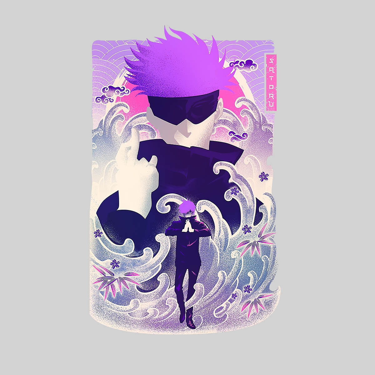 Musha Satoru Jujutsu Kaisen Gojo Satoru Graphic Art Anime Manga T-shirt for Kids