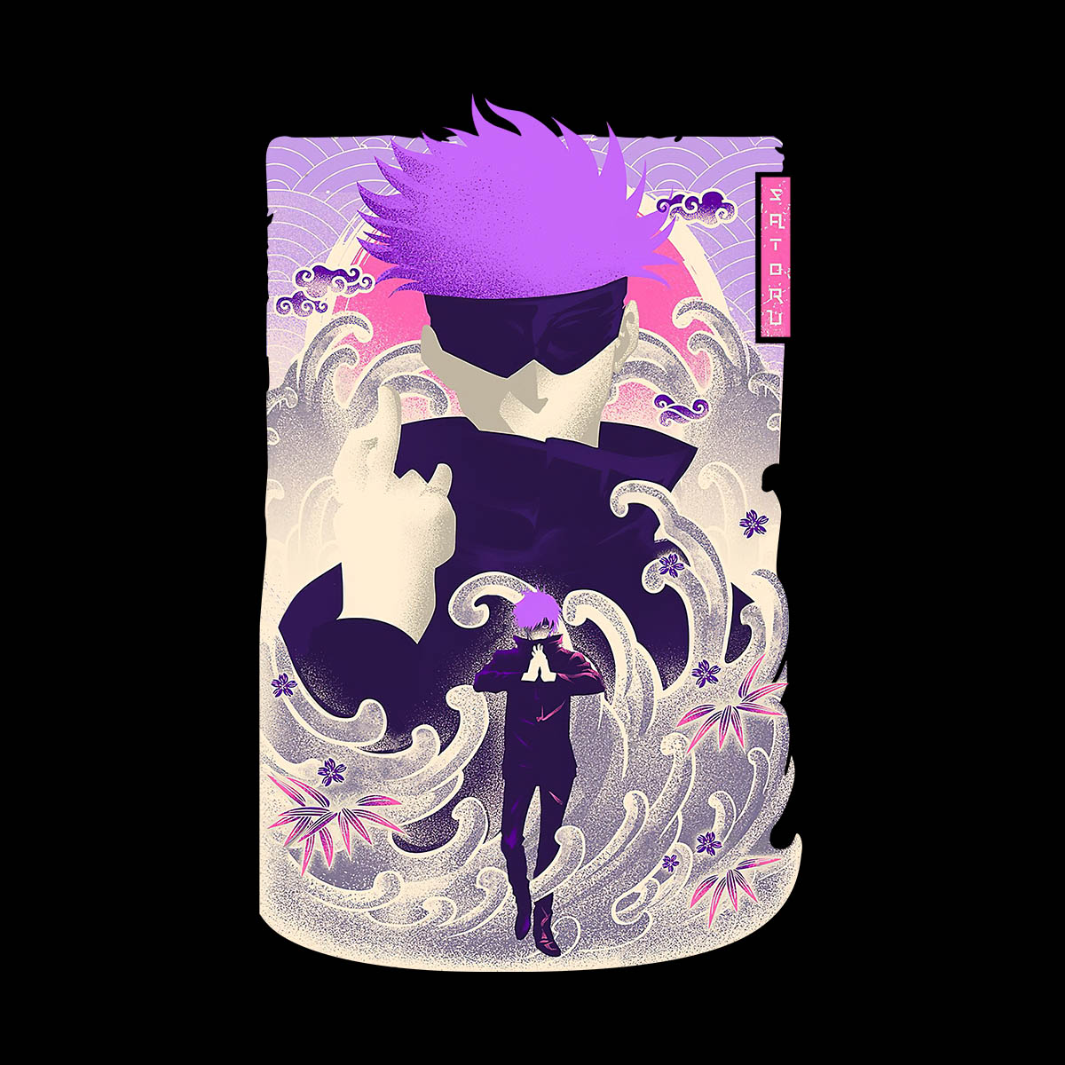 Musha Satoru Jujutsu Kaisen Gojo Satoru Graphic Art Anime Manga T-shirt for Kids