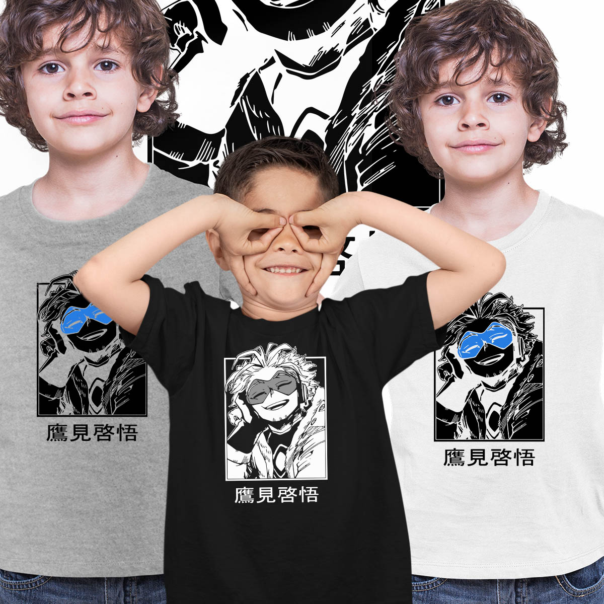 My Hero Academia Hawks Keigo Takami Anime Manga T-shirt for Kids