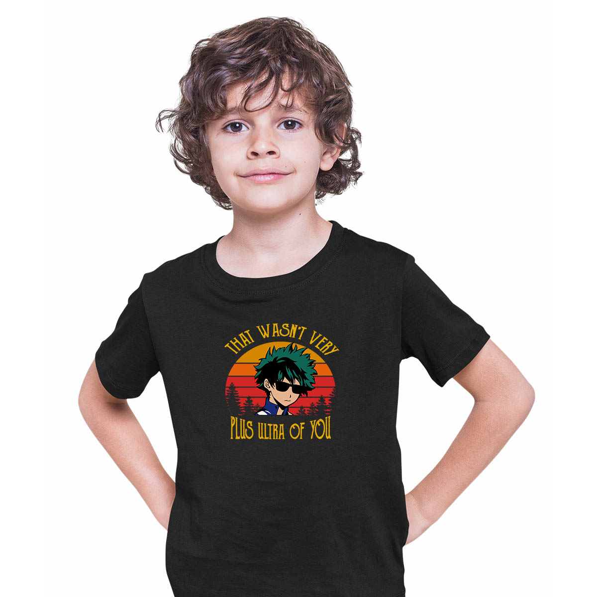 My Hero Academia Izuku Midoriya That Wasn Very Plus Ultra Of You Anime Manga Black T-shirt for Kids