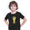 Naruto And Kurama The Nine-Tailed Demon Fox Anime Manga Black T-shirt for Kids