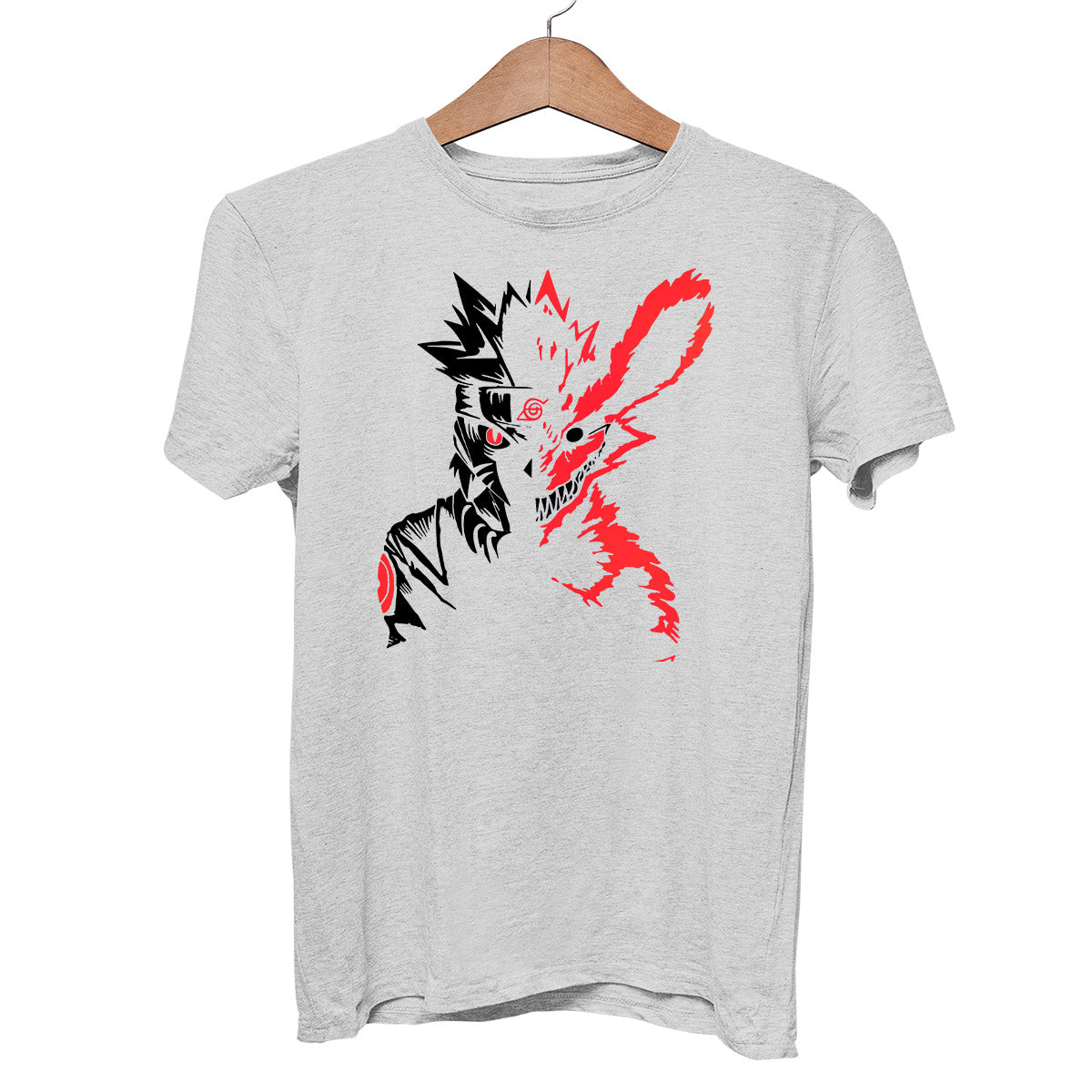 Naruto X Kurama Fox Soul Anime Akatsuki Naruto Kurama Itachi Nine Tail Fox Adult Unisex T-shirt