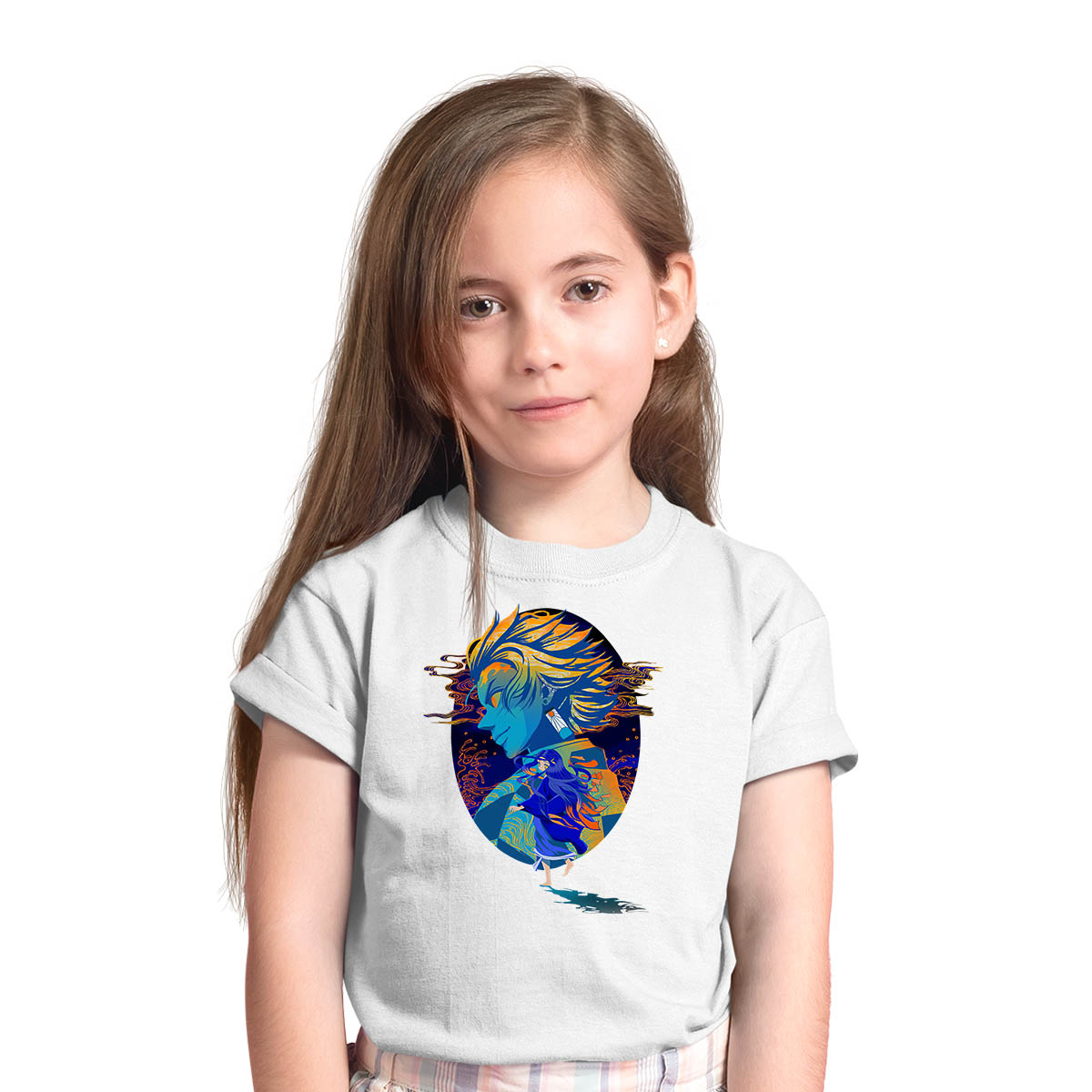 Nezuko And Tanjiro Demon Slayer Manga Anime Graphic White  T-shirt for Kids