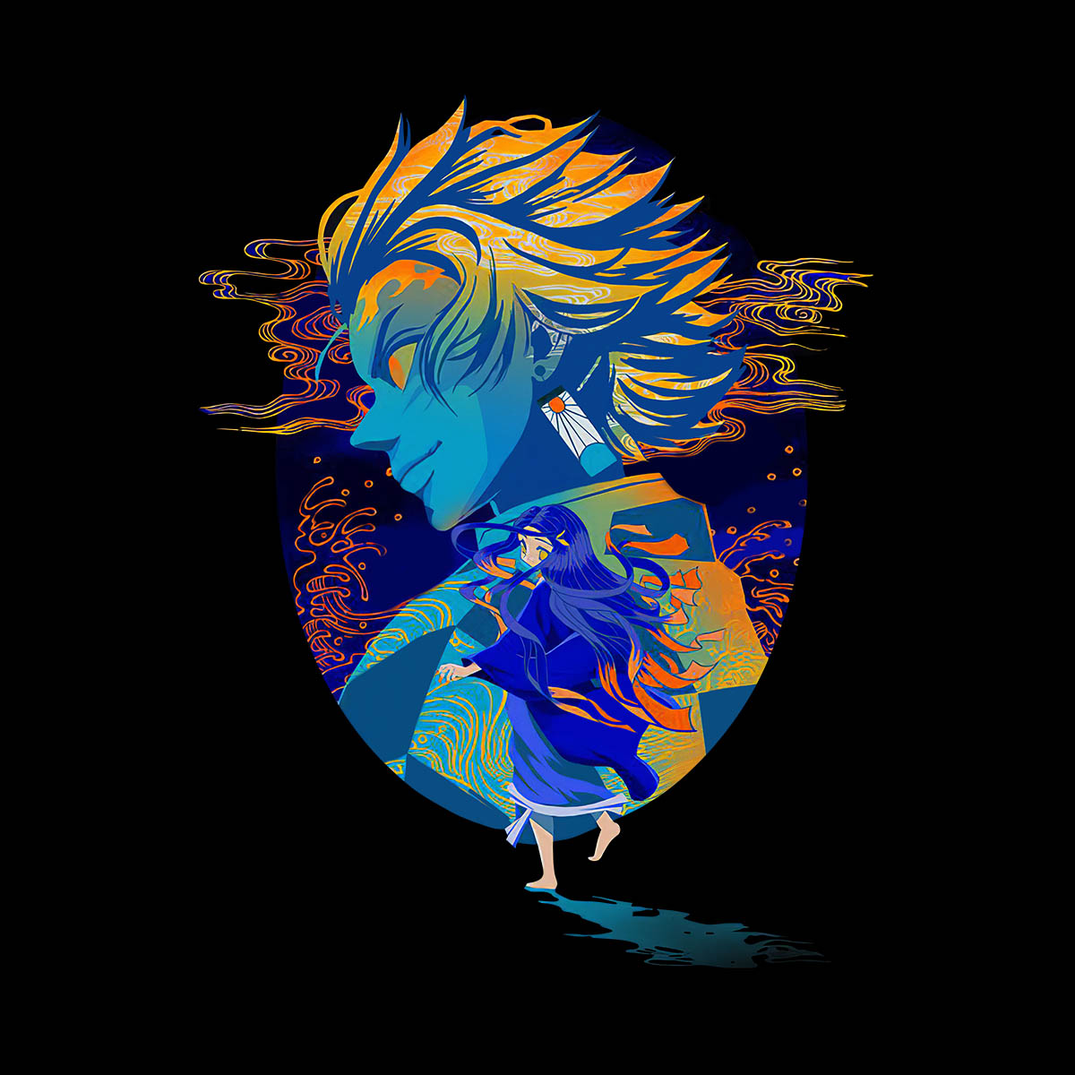 Nezuko And Tanjiro Demon Slayer Manga Anime Graphic T-shirt for Kids