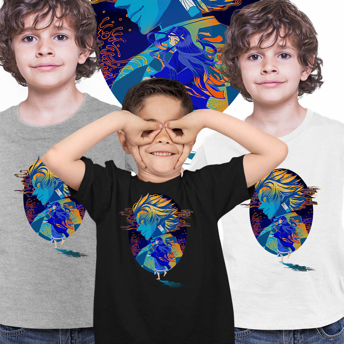 Nezuko And Tanjiro Demon Slayer Manga Anime Graphic T-shirt for Kids